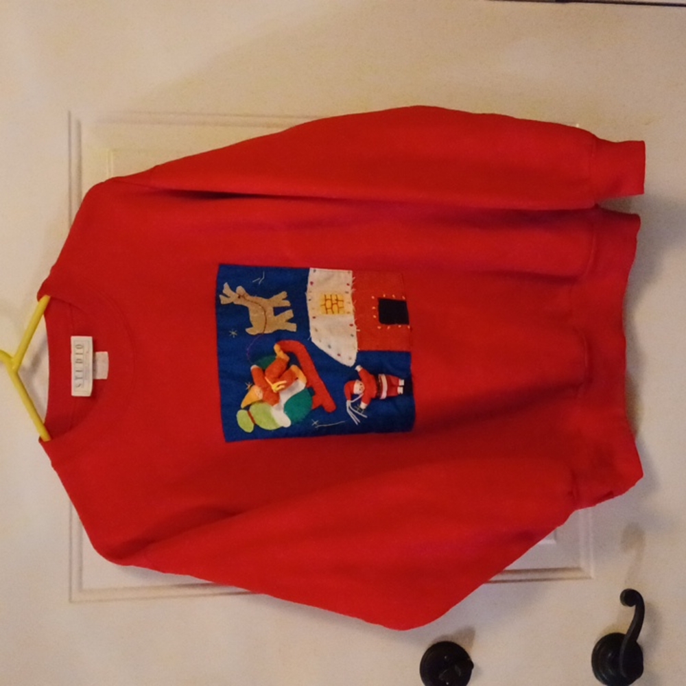 Casual Corner Vintage Studio Michelle Stuart Christmas 3D Sweatshirt